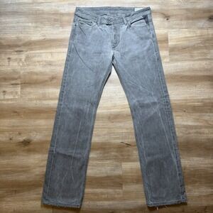 Diesel  Viker-R-Box Jeans Men 31x32 Gray Straight Leg Charcoal Whiskered 008T3